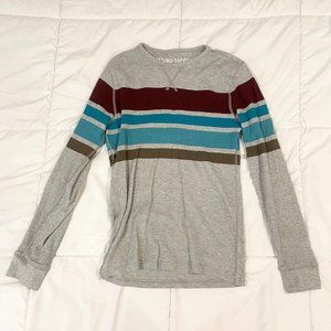 merona color block waffle shirt